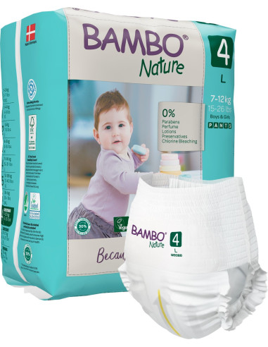 Pannolini a mutandina Bambo Nature Taglia 4 (7-14kg) - pacco risparmio