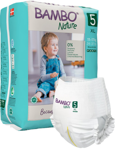 Pannolini a mutandina Bambo Nature Taglia 5 (12-18kg) - pacco risparmio