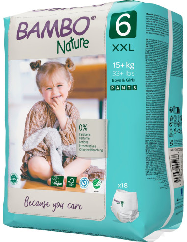 Pannolini a mutandina Bambo Nature taglia 6  (18+ kg ) -pacco risparmio