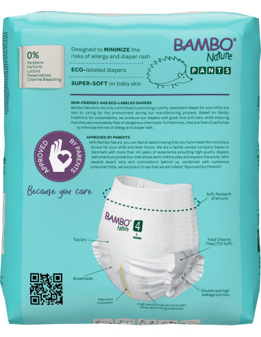 Pannolini a mutandina Bambo Nature Taglia 4 (7-14kg)
