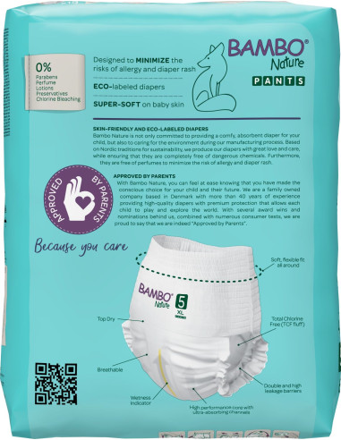 Pannolini a mutandina Bambo Nature Taglia 5 (12-18kg)
