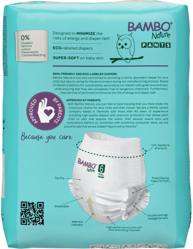 Pannolini a mutandina Bambo Nature Taglia 6 (18+ kg)