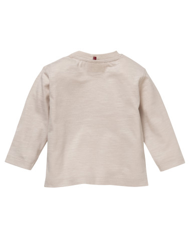 Maglietta lunga baby in cotone bio "Ocean Buddy " - col. beige chiaro