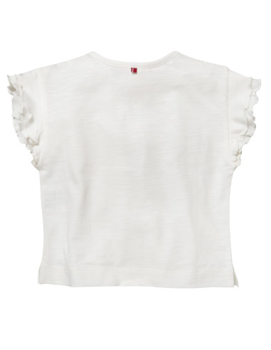 T-Shirt baby in cotone biologico "Bike" - col. bianco
