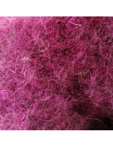 Lana cardata colore porpora melange...