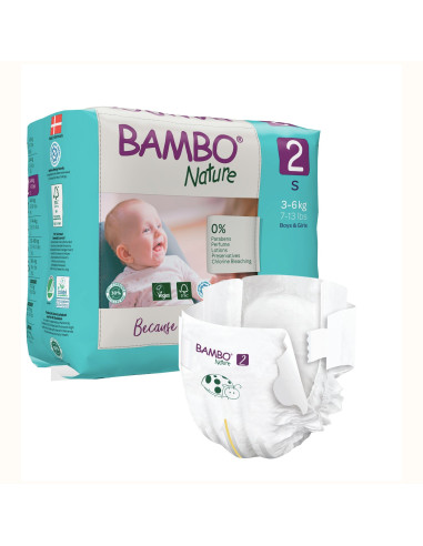 Pannolini ecologici Bambo Nature Eco friendly Taglia 2 (3-6 kg)