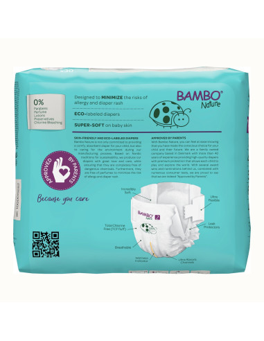 Pannolini ecologici Bambo Nature Eco friendly Taglia 2 (3-6 kg)
