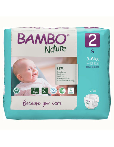 Pannolini ecologici Bambo Nature Eco friendly Taglia 2 (3-6 kg)