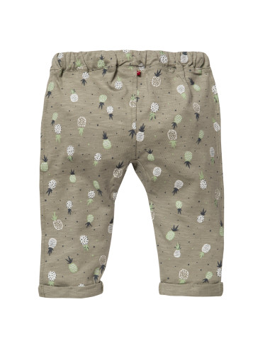 Pantalone morbido in cotone bio "Ananas" - col. verde kaki
