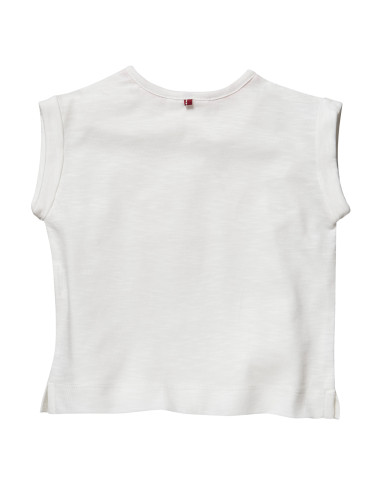 T-Shirt baby in cotone biologico "Cuore" - col. bianco