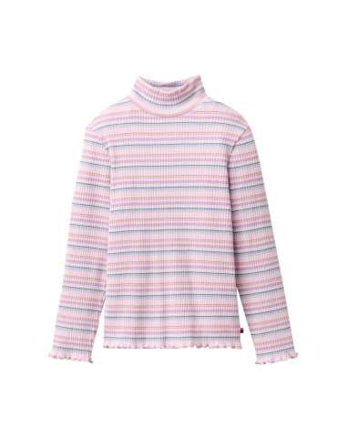 Lupetto in cotone bio -col. rosa a righe