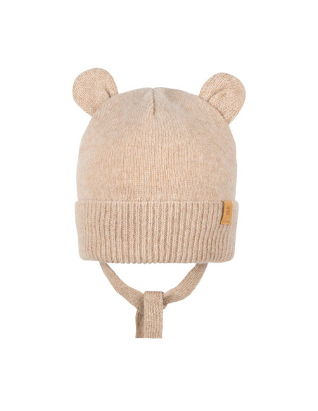 Cappello baby con orecchie in lana Merino e cashmere
