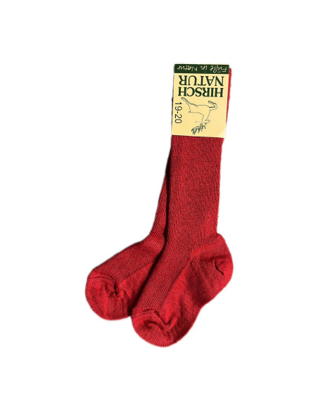 Calzino lungo in lana mista cotone bio - col. rosso