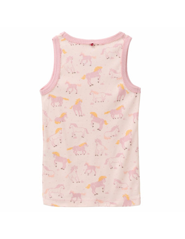 Canottiera in cotone biologico "Cavalli" - col. rosa
