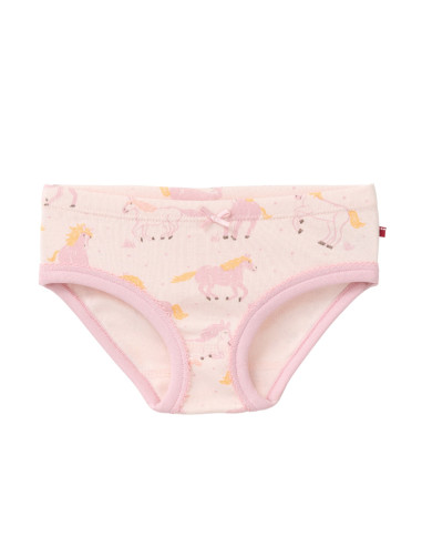 Slip in cotone biologico "Cavalli " - set da 2 pz - col. rosa