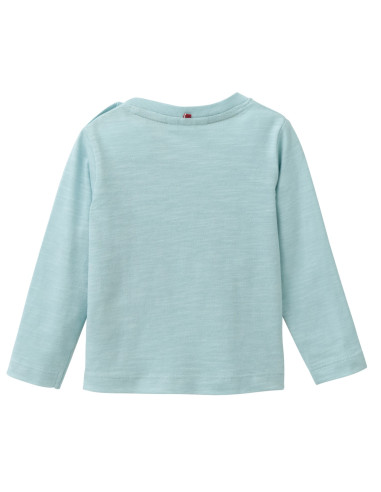 Maglietta lunga baby in cotone bio "Jeep" - col. menta
