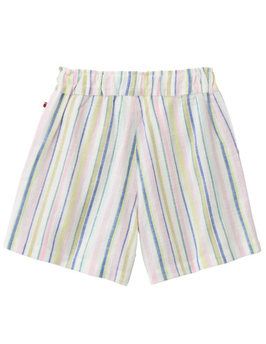 Pantaloncini shorts in cotone bio a righe multicolore