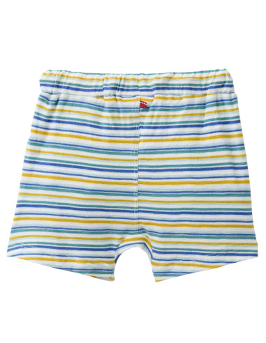 Baby shorts in cotone bio a righe multicolore