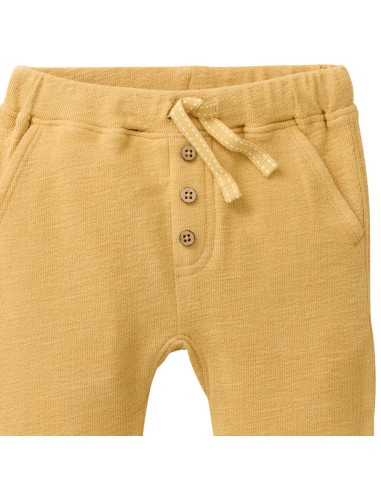 Pantalone baby in cotone bouclé - col. giallo