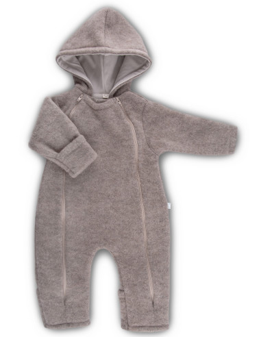 Baby Overall in pile di lana -col. sabbia melange