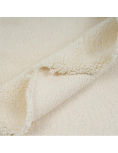Peluche di cotone biologico 430gr/m²- col. bianco naturale