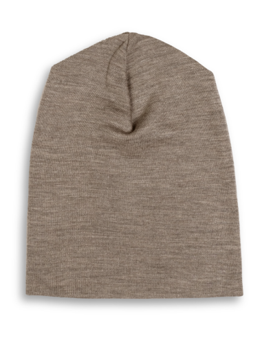 Berretto unisex in lana seta - col. noce
