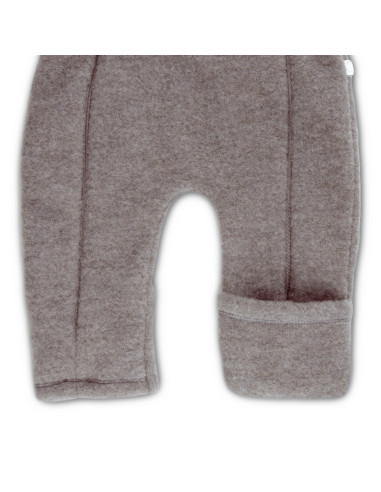 Baby Overall in pile di lana -col. sabbia melange