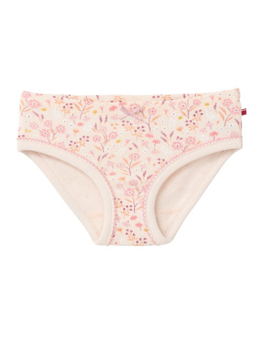Slip in cotone biologico "Fiori" - set da 2 pz - col. rosa
