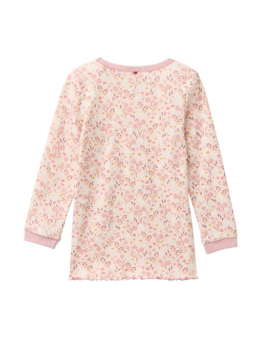 Pigiama in cotone biologico "Fiori" - col. rosa fantasia