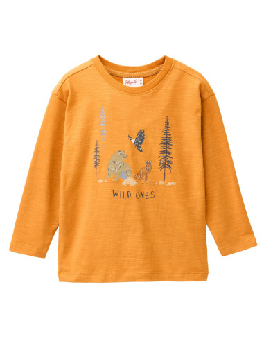 Maglietta lunga in cotone bio "Wild...