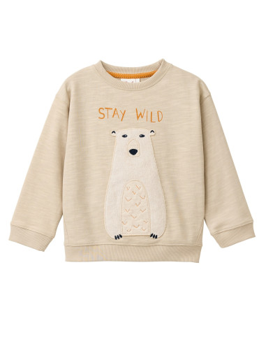 Felpa bambino in cotone bio "Orso" -...