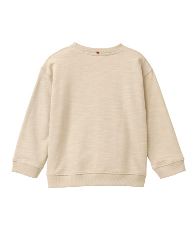 Felpa bambino in cotone bio "Orso" - col. sabbia