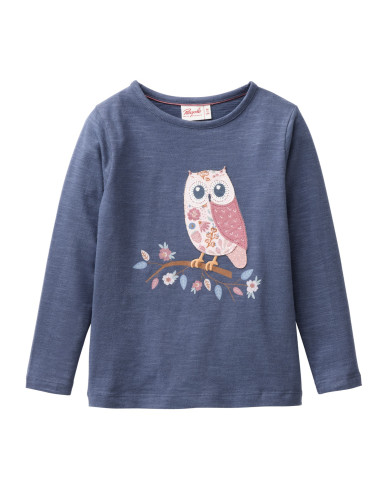 Maglietta lunga in cotone bio "Gufo"...