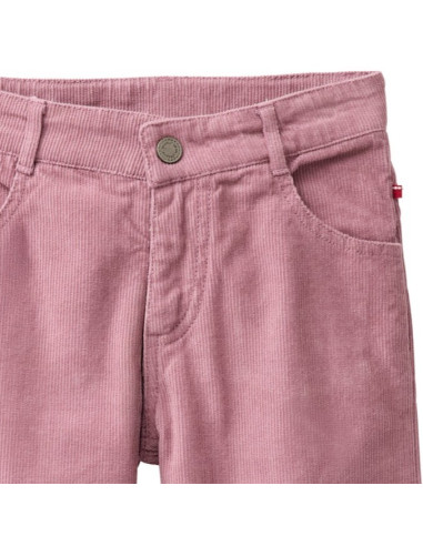 Pantalone in velluto di cotone bio - col. malva scuro