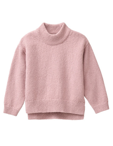 Pullover in cotone bio -col. rosa antico