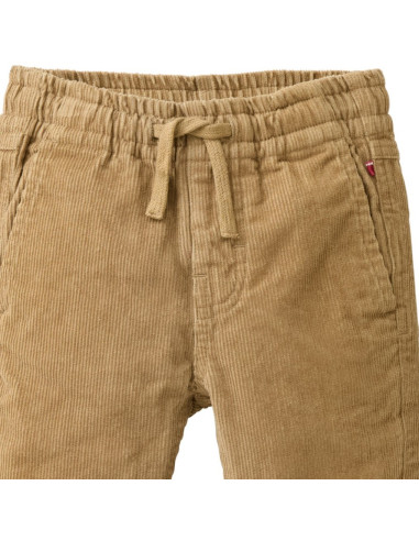 Pantalone baby in velluto di cotone bio - col. marrone chiaro