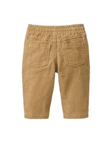 Pantalone baby in velluto di cotone bio - col. marrone chiaro