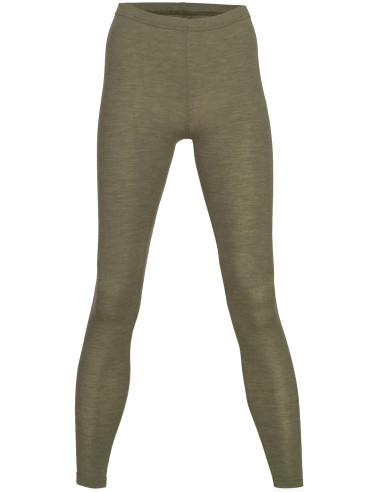 Leggings donna in lana-seta -col. oliva