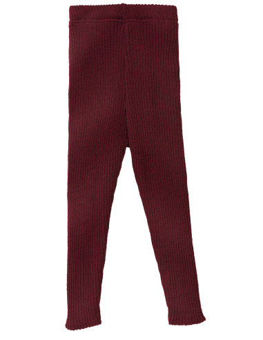 Leggings in lana Merino -col. cassis