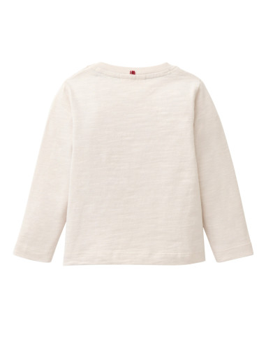 Maglietta baby lunga in cotone bio "Artico" - col. crema