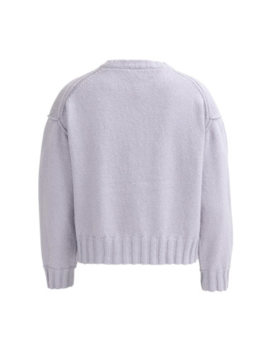 Pullover donna in cotone bio - col. azzurro polvere