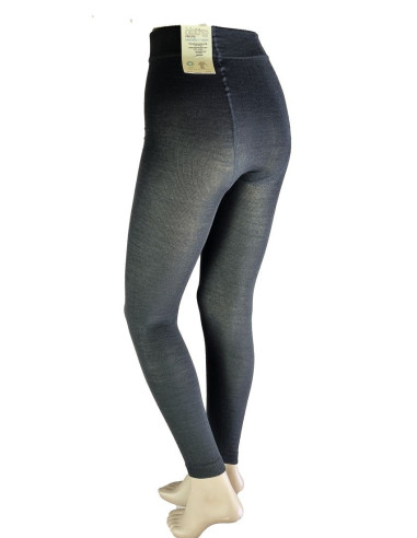 Leggings donna in lana-cotone -col. antracite