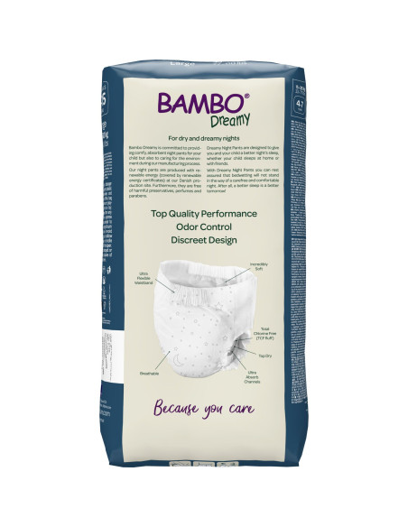 Bambo Dreamy Night Pants Unisex 8-15 anni (35-50kg) - 10 pezzi