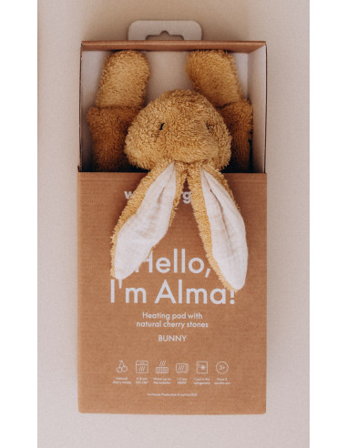 Cuscino termico BUNNY con noccioli naturali di ciliegia