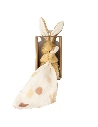 Peluche BUNNY con mussola bio - 16cm