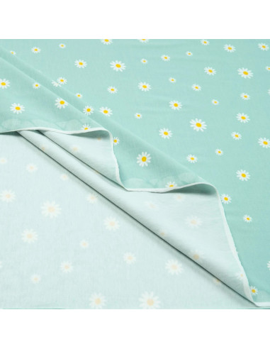 Jersey di cotone 200gr/m²- col. acqua fantasia "Daisy"