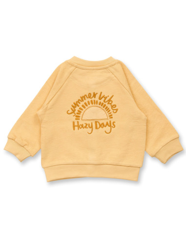 Cardigan baby in cotone bio "Yannie" - col. giallo crema
