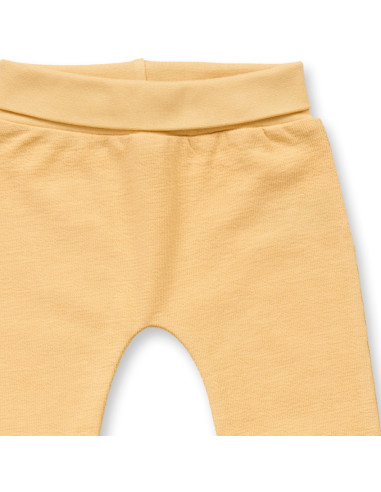 Pantalone baby in spugna di cotone bio - col. giallo crema