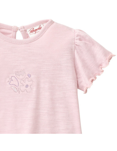 T-Shirt baby in cotone bio - col. malva rosa