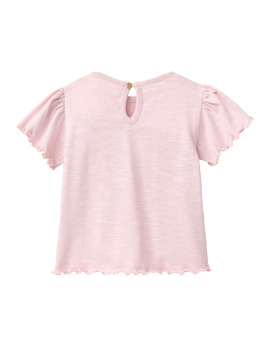 T-Shirt baby in cotone bio - col. malva rosa